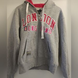 Project London, Short waisted hoodie. Size L. Preloved